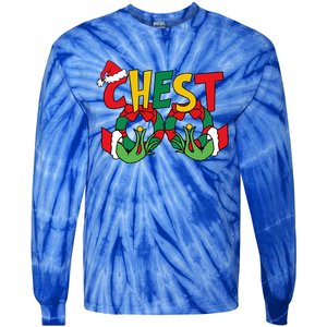 Chest Nuts Matching Chestnuts Funny Christmas Couples Nuts Gift Tie-Dye Long Sleeve Shirt