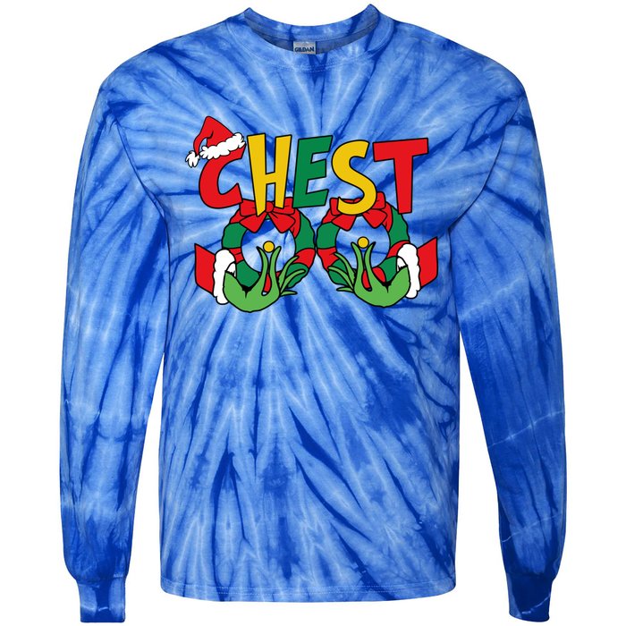 Chest Nuts Matching Chestnuts Funny Christmas Couples Nuts Gift Tie-Dye Long Sleeve Shirt