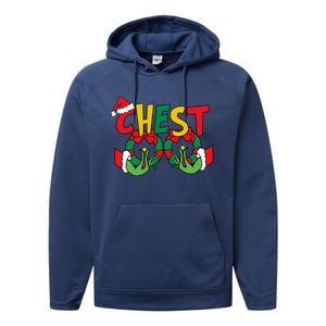 Chest Nuts Matching Chestnuts Funny Christmas Couples Nuts Gift Performance Fleece Hoodie