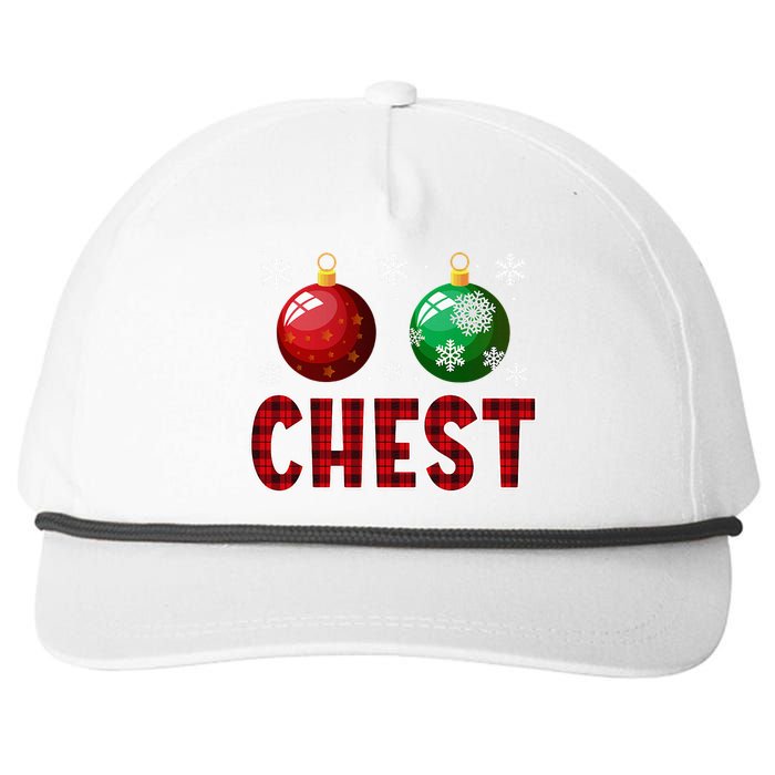 Chest Nuts Matching Chestnuts Funny Christmas Couples Xmas Snapback Five-Panel Rope Hat