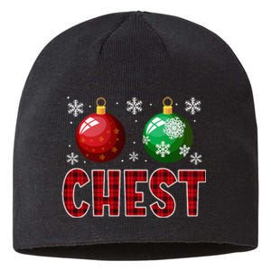 Chest Nuts Matching Chestnuts Funny Christmas Couples Xmas Sustainable Beanie