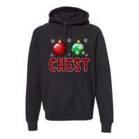 Chest Nuts Matching Chestnuts Funny Christmas Couples Xmas Premium Hoodie