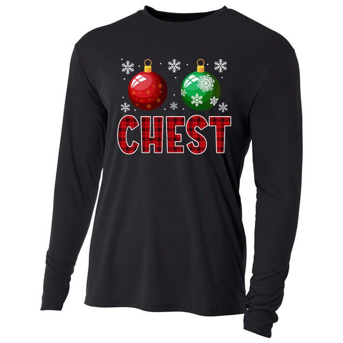 Chest Nuts Matching Chestnuts Funny Christmas Couples Xmas Cooling Performance Long Sleeve Crew