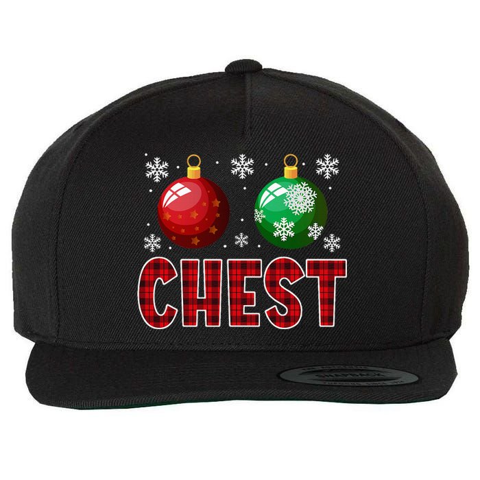 Chest Nuts Matching Chestnuts Funny Christmas Couples Xmas Wool Snapback Cap