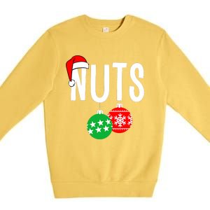 Chest Nuts Matching Chestnuts Funny Christmas Couples Nuts Premium Crewneck Sweatshirt