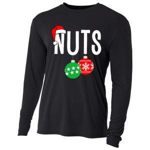 Chest Nuts Matching Chestnuts Funny Christmas Couples Nuts Cooling Performance Long Sleeve Crew