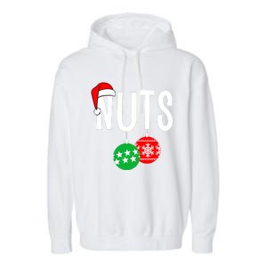 Chest Nuts Matching Chestnuts Funny Christmas Couples Nuts Garment-Dyed Fleece Hoodie