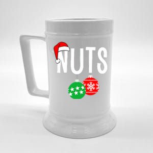 Chest Nuts Matching Chestnuts Funny Christmas Couples Nuts Beer Stein