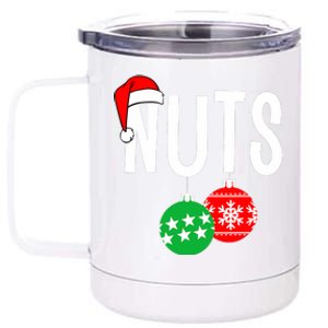 Chest Nuts Matching Chestnuts Funny Christmas Couples Nuts 12 oz Stainless Steel Tumbler Cup