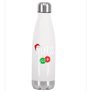 Chest Nuts Matching Chestnuts Funny Christmas Couples Nuts Stainless Steel Insulated Water Bottle