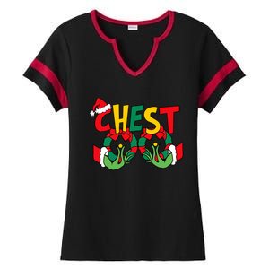 Chest Nuts Matching Chestnuts Funny Christmas Couples Nuts Ladies Halftime Notch Neck Tee