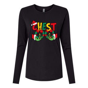 Chest Nuts Matching Chestnuts Funny Christmas Couples Nuts Womens Cotton Relaxed Long Sleeve T-Shirt