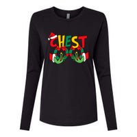 Chest Nuts Matching Chestnuts Funny Christmas Couples Nuts Womens Cotton Relaxed Long Sleeve T-Shirt