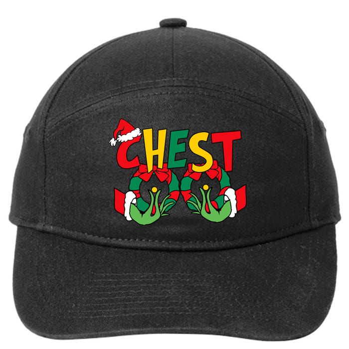 Chest Nuts Matching Chestnuts Funny Christmas Couples Nuts 7-Panel Snapback Hat