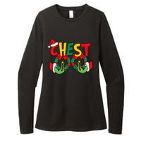 Chest Nuts Matching Chestnuts Funny Christmas Couples Nuts Womens CVC Long Sleeve Shirt