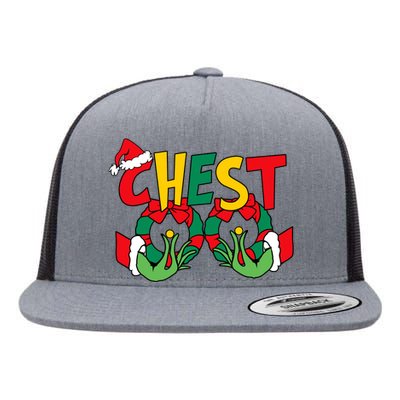 Chest Nuts Matching Chestnuts Funny Christmas Couples Nuts Flat Bill Trucker Hat