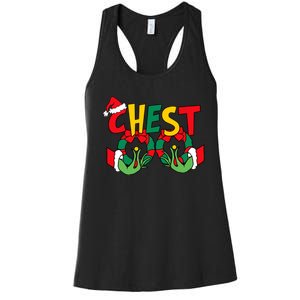 Chest Nuts Matching Chestnuts Funny Christmas Couples Nuts Women's Racerback Tank