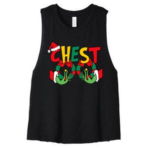 Chest Nuts Matching Chestnuts Funny Christmas Couples Nuts Women's Racerback Cropped Tank