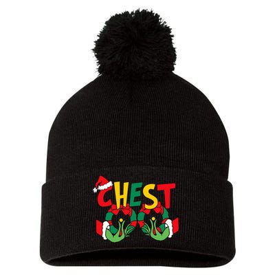 Chest Nuts Matching Chestnuts Funny Christmas Couples Nuts Pom Pom 12in Knit Beanie