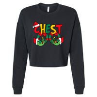 Chest Nuts Matching Chestnuts Funny Christmas Couples Nuts Cropped Pullover Crew