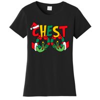 Chest Nuts Matching Chestnuts Funny Christmas Couples Nuts Women's T-Shirt