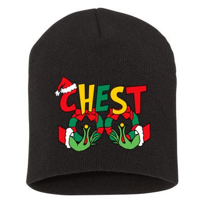 Chest Nuts Matching Chestnuts Funny Christmas Couples Nuts Short Acrylic Beanie