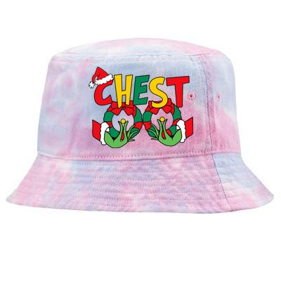 Chest Nuts Matching Chestnuts Funny Christmas Couples Nuts Tie-Dyed Bucket Hat