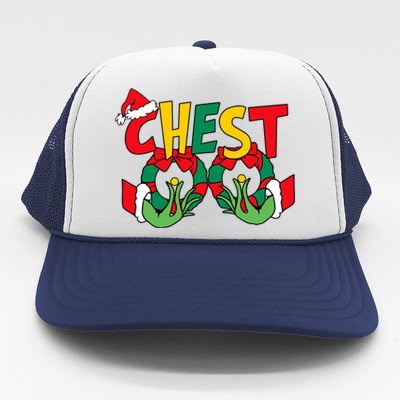 Chest Nuts Matching Chestnuts Funny Christmas Couples Nuts Trucker Hat