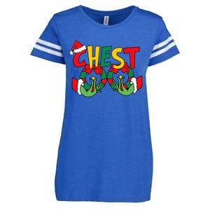 Chest Nuts Matching Chestnuts Funny Christmas Couples Nuts Enza Ladies Jersey Football T-Shirt