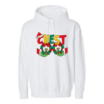 Chest Nuts Matching Chestnuts Funny Christmas Couples Nuts Garment-Dyed Fleece Hoodie