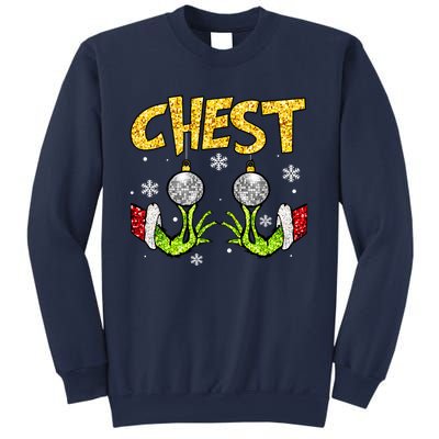 Chest Nuts Matching Chestnuts Funny Christmas Couples Women Sweatshirt