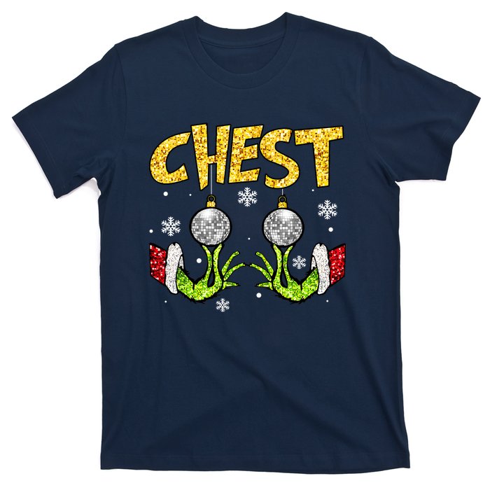 Chest Nuts Matching Chestnuts Funny Christmas Couples Women T-Shirt