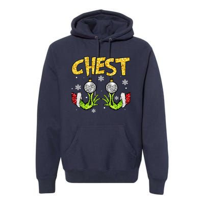 Chest Nuts Matching Chestnuts Funny Christmas Couples Women Premium Hoodie