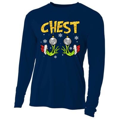 Chest Nuts Matching Chestnuts Funny Christmas Couples Women Cooling Performance Long Sleeve Crew