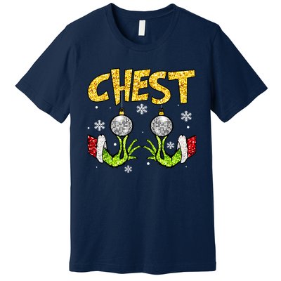 Chest Nuts Matching Chestnuts Funny Christmas Couples Women Premium T-Shirt