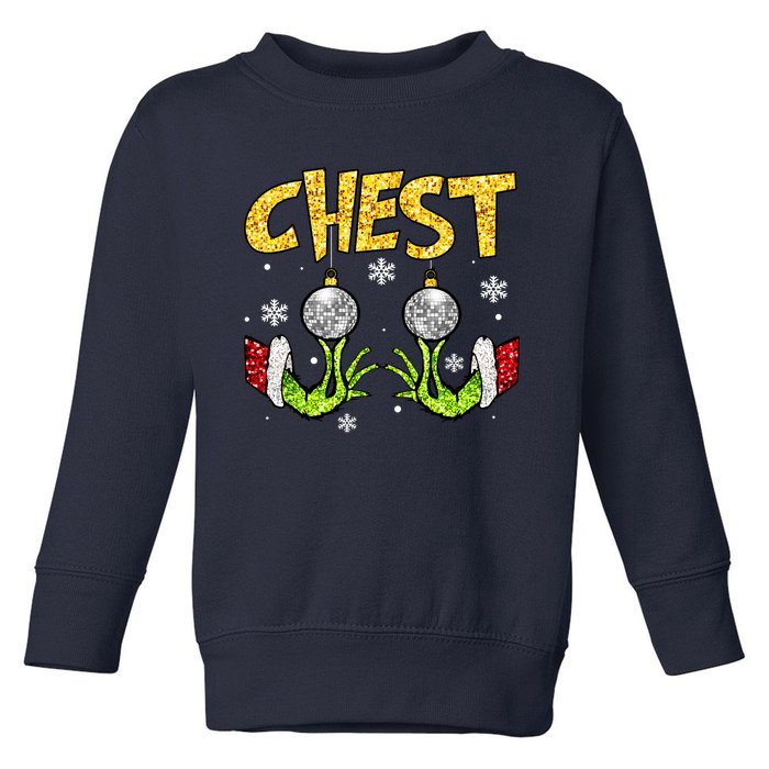 Chest Nuts Matching Chestnuts Funny Christmas Couples Women Toddler Sweatshirt