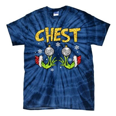 Chest Nuts Matching Chestnuts Funny Christmas Couples Women Tie-Dye T-Shirt