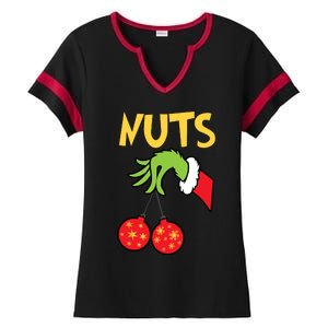 Chest Nuts Matching Chestnuts Funny Christmas Couples Nuts Ladies Halftime Notch Neck Tee