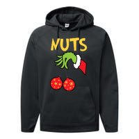 Chest Nuts Matching Chestnuts Funny Christmas Couples Nuts Performance Fleece Hoodie