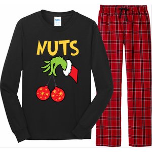 Chest Nuts Matching Chestnuts Funny Christmas Couples Nuts Long Sleeve Pajama Set