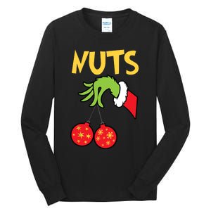 Chest Nuts Matching Chestnuts Funny Christmas Couples Nuts Tall Long Sleeve T-Shirt