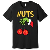 Chest Nuts Matching Chestnuts Funny Christmas Couples Nuts Premium T-Shirt