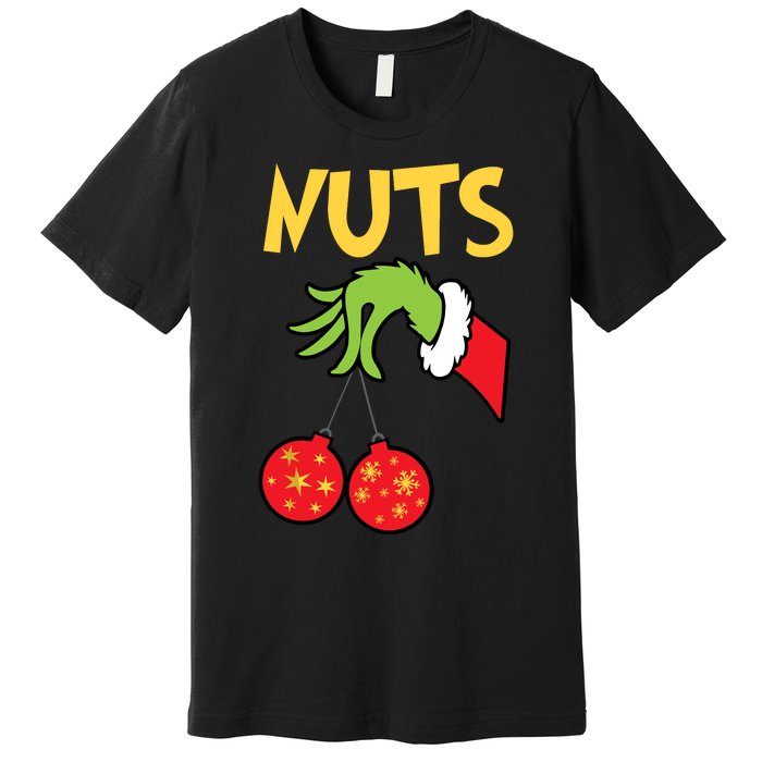 Chest Nuts Matching Chestnuts Funny Christmas Couples Nuts Premium T-Shirt