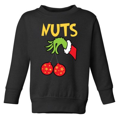 Chest Nuts Matching Chestnuts Funny Christmas Couples Nuts Toddler Sweatshirt