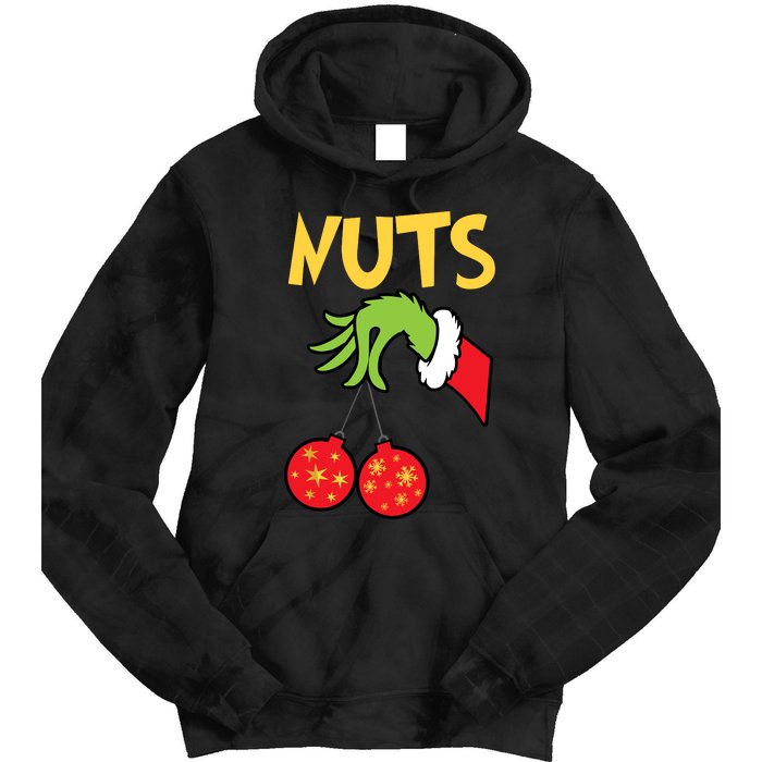 Chest Nuts Matching Chestnuts Funny Christmas Couples Nuts Tie Dye Hoodie