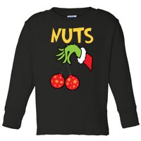 Chest Nuts Matching Chestnuts Funny Christmas Couples Nuts Toddler Long Sleeve Shirt