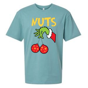 Chest Nuts Matching Chestnuts Funny Christmas Couples Nuts Sueded Cloud Jersey T-Shirt