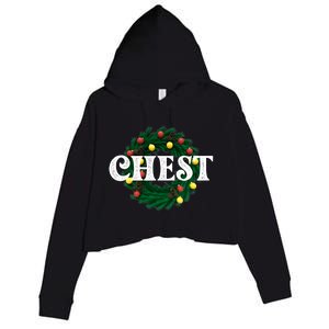 Chest Nuts Matching Chestnuts Christmas Couples Great Gift Crop Fleece Hoodie