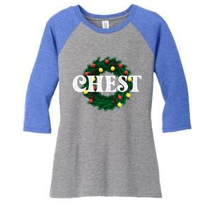 Chest Nuts Matching Chestnuts Christmas Couples Great Gift Women's Tri-Blend 3/4-Sleeve Raglan Shirt