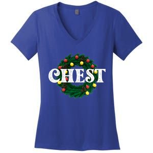 Chest Nuts Matching Chestnuts Christmas Couples Great Gift Women's V-Neck T-Shirt